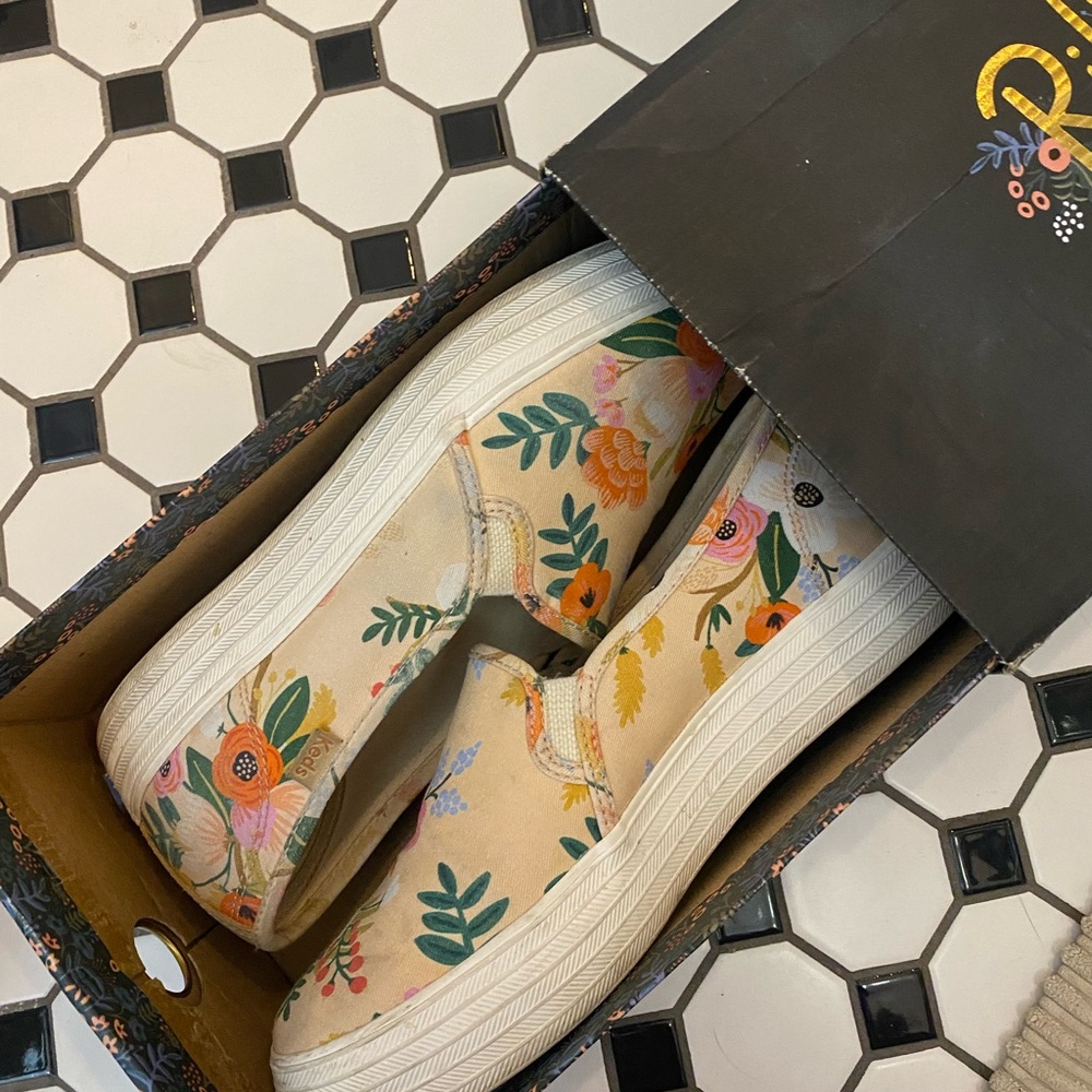 Platform Rifle Paper Company Keds Light Pink Triple Deck